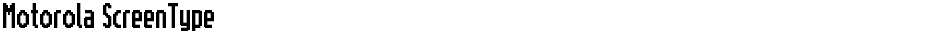 Motorola ScreenTypeDemo