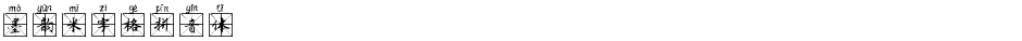 墨韵米字格拼音体Demo