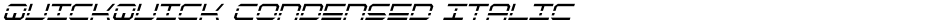 QuickQuick Condensed ItalicDemo