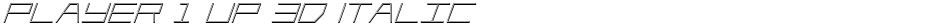 Player 1 Up 3D ItalicDemo