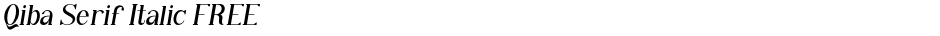 Qiba Serif Italic FREEDemo