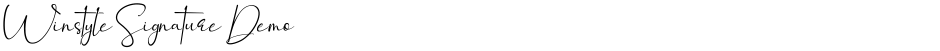 Winstyle Signature DemoDemo