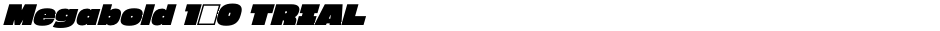Megabold 1.0 TRIALDemo