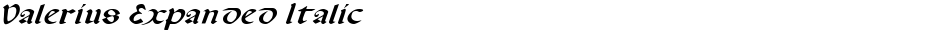 Valerius Expanded ItalicDemo