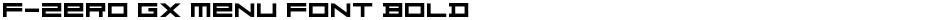 F-Zero GX Menu Font BoldDemo