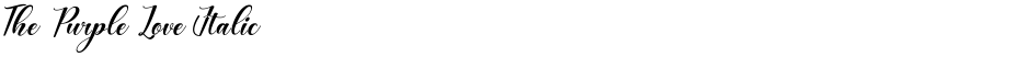 The Purple Love ItalicDemo