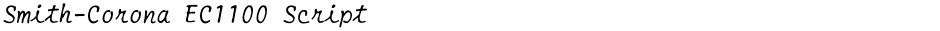 Smith-Corona EC1100 ScriptDemo