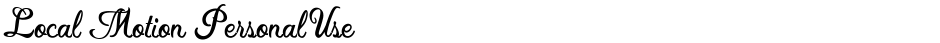 Local Motion Personal UseDemo