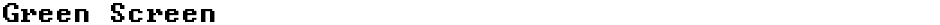 Green ScreenDemo