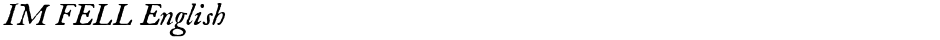 IM FELL EnglishDemo