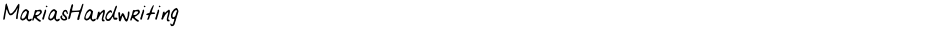 MariasHandwritingDemo
