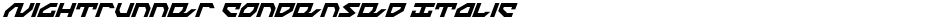 Nightrunner Condensed ItalicDemo