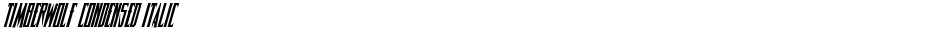 Timberwolf Condensed ItalicDemo