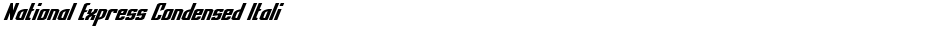 National Express Condensed ItalicDemo