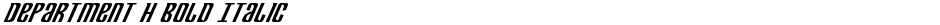 Department H Bold ItalicDemo