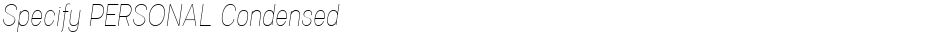 Specify PERSONAL CondensedDemo