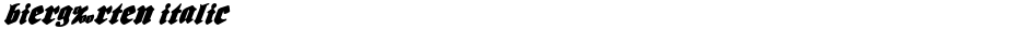 Bierg‰rten ItalicDemo