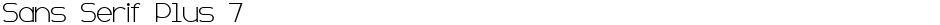 Sans Serif Plus 7Demo