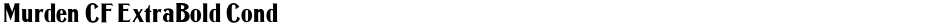 Murden CF ExtraBold CondDemo