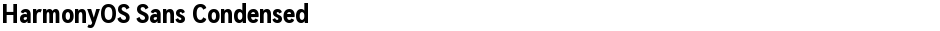 HarmonyOS Sans CondensedDemo
