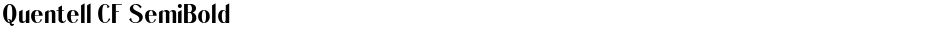 Quentell CF SemiBoldDemo