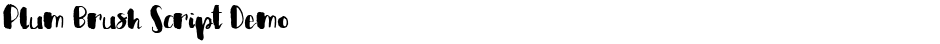 Plum Brush Script DemoDemo