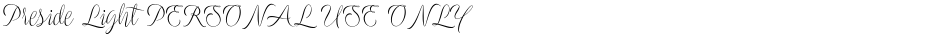 Preside Light PERSONAL USE ONLYDemo