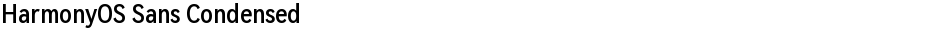 HarmonyOS Sans CondensedDemo