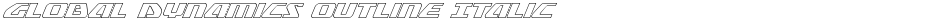 Global Dynamics Outline ItalicDemo
