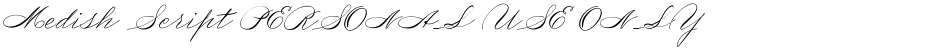 Medish Script PERSONAL USE ONLYDemo