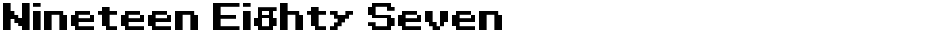 Nineteen Eighty SevenDemo