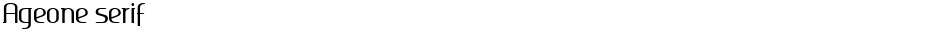 Ageone serifDemo