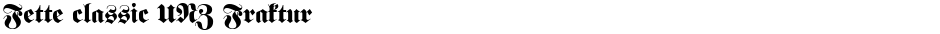 Fette classic UNZ FrakturDemo