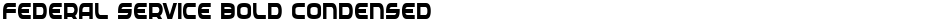 Federal Service Bold CondensedDemo