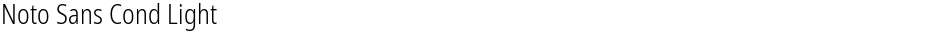Noto Sans Cond LightDemo