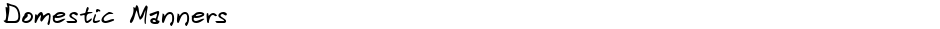 Domestic MannersDemo