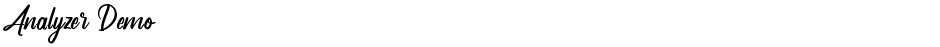 Analyzer DemoDemo