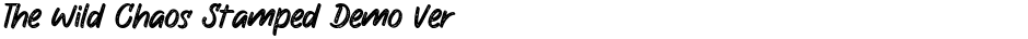 The Wild Chaos Stamped Demo VerDemo