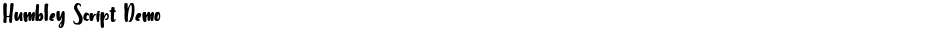 Humbley Script DemoDemo