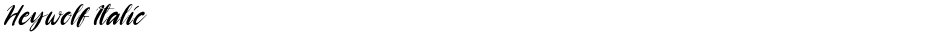 Heywolf ItalicDemo