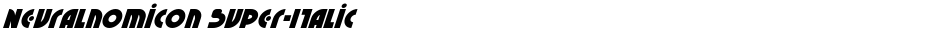 Neuralnomicon Super-ItalicDemo
