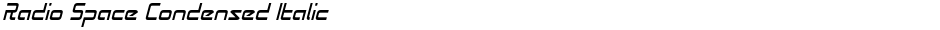 Radio Space Condensed ItalicDemo