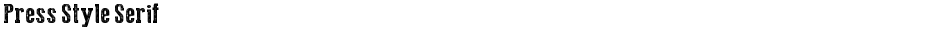Press Style SerifDemo