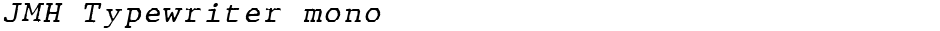 JMH Typewriter monoDemo