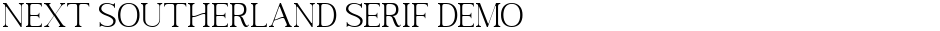 Next Southerland Serif DEMODemo