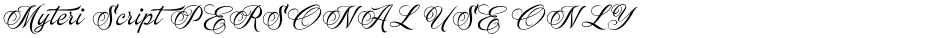 Myteri Script PERSONAL USE ONLYDemo