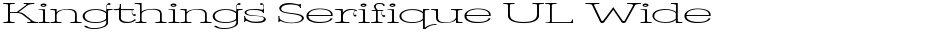 Kingthings Serifique UL WideDemo