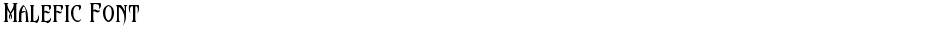Malefic FontDemo