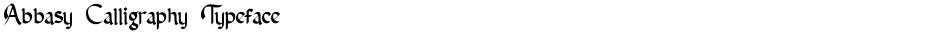 Abbasy Calligraphy TypefaceDemo