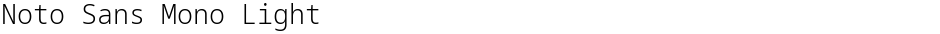 Noto Sans Mono LightDemo